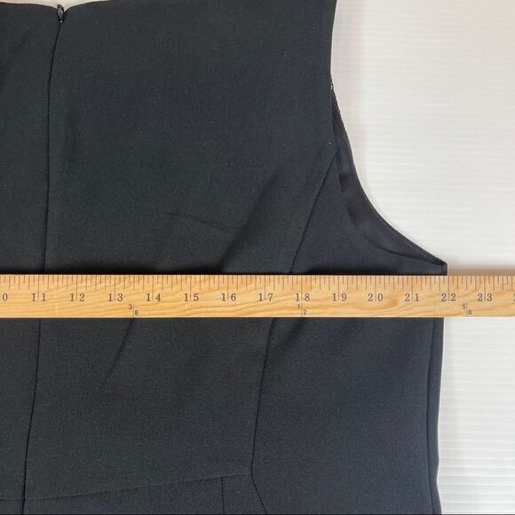 NWT London Times Dress Lace Cowl Neck Cocktail Midi Women's Black Size14W - Picture 10 of 12